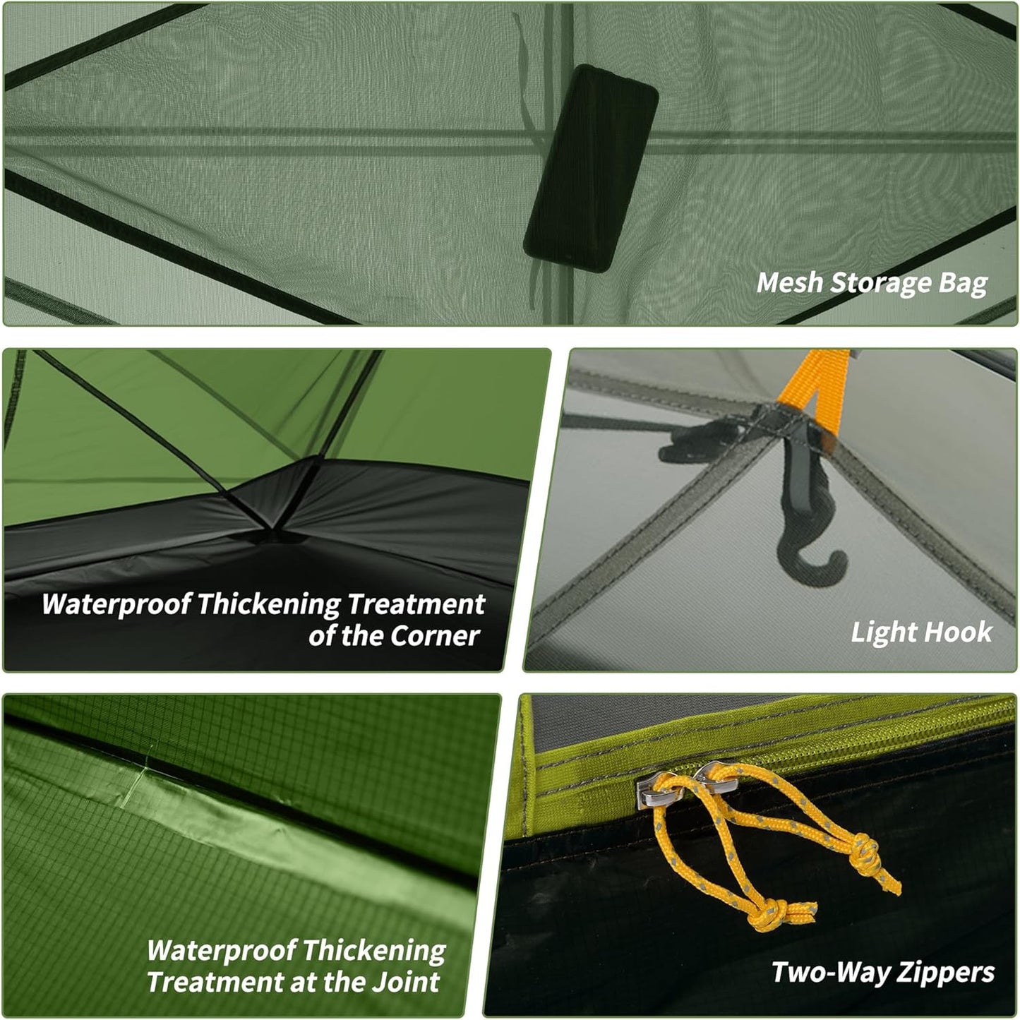 Mongar 2 Person Backpacking Tent, 3 Season Ultralight Lightweight 2 Person Tent, Double Layer Free Standing Tents for Camping Hiking Cycling