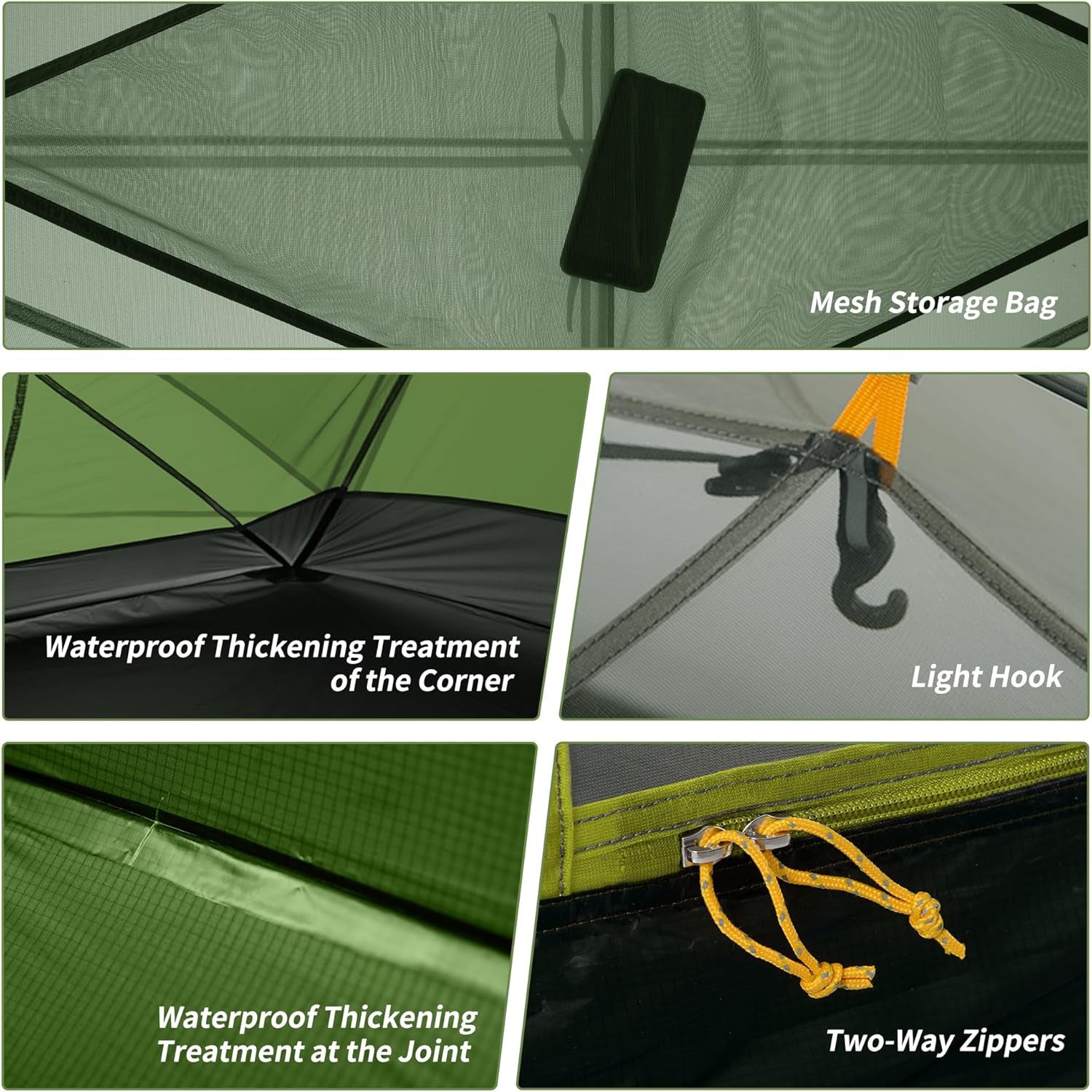 Mongar 2 Person Backpacking Tent, 3 Season Ultralight Lightweight 2 Person Tent, Double Layer Free Standing Tents for Camping Hiking Cycling