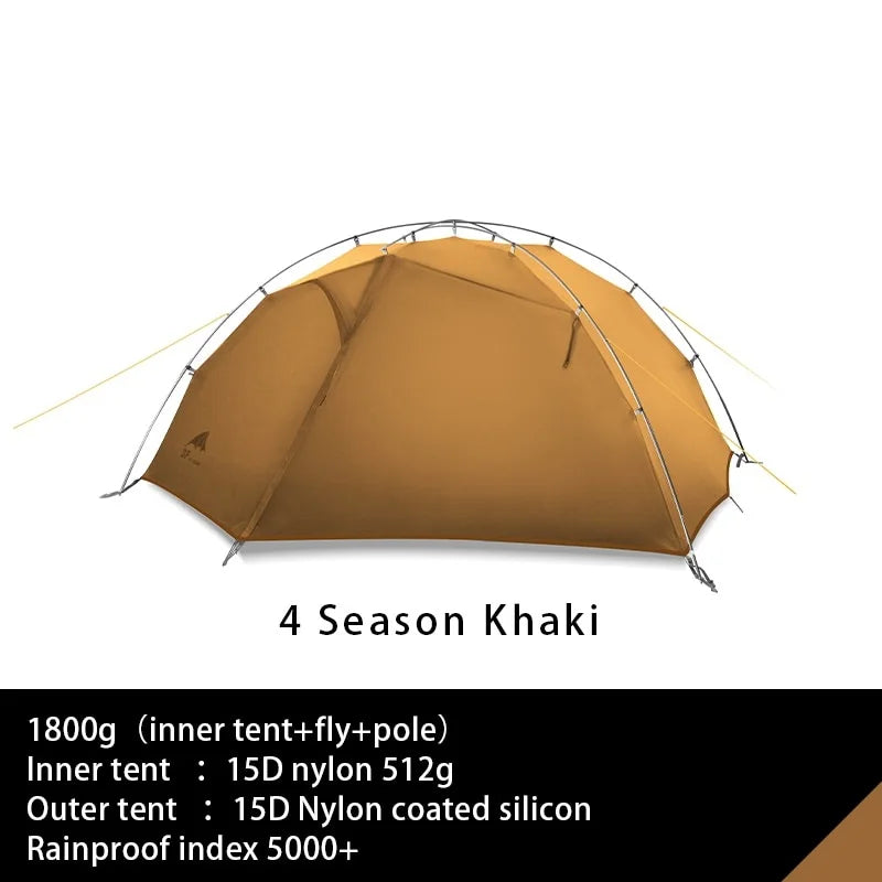 TAIJI 2 15D Nylon Camping Ultralight Tent Outdoor 2 Persons 3/4 Season Double Layer Camping Hiking Tents