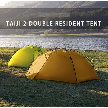 TAIJI 2 15D Nylon Camping Ultralight Tent Outdoor 2 Persons 3/4 Season Double Layer Camping Hiking Tents