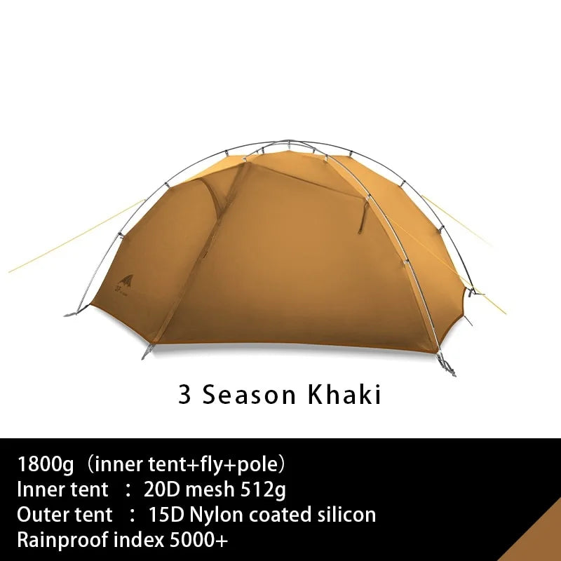 TAIJI 2 15D Nylon Camping Ultralight Tent Outdoor 2 Persons 3/4 Season Double Layer Camping Hiking Tents